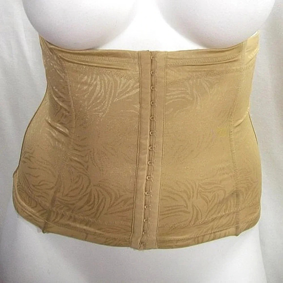 SMALL Maidenform 83067 Jacquard Satin Waist Cincher Nude - Picture 1 of 4